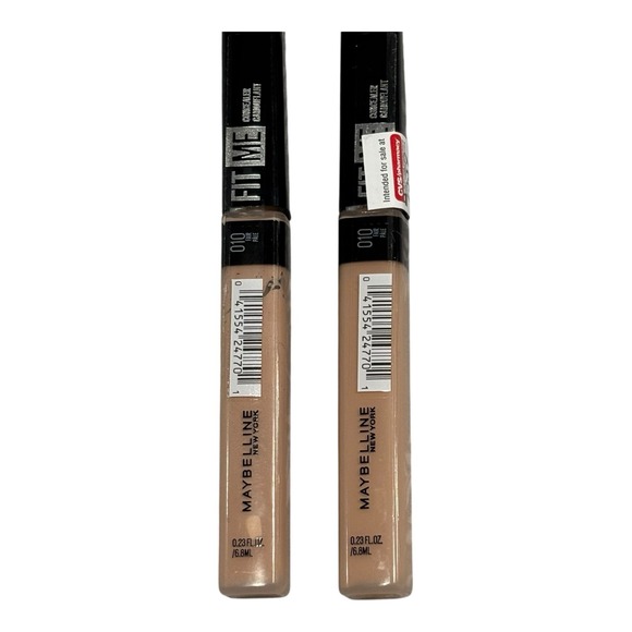 MAYBELLINE Fit Me Concealer 010 Fair 0.23 NWOB Sealed Lot Of 2 - Picture 1 of 3
